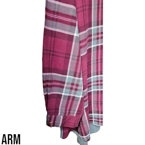 ANGELS FOREVER YOUNG Women's Plus Size Plaid Waffle Knit Shimmer LongSleeve 3X - Picture 8 of 15